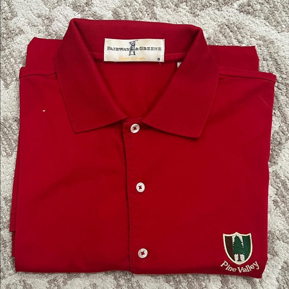 Fairway & Greene Red Pine Valley Crest Golf Polo